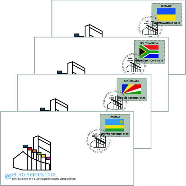 Série des drapeaux 2018 - Enveloppe 1er jour simple 